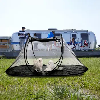 Портативный Складной домик-палатка для милых домашних собак, уличная палатка для кошек среднего размера, питомник для собак, палатки с противомоскитной сеткой, Домик-гнездо для кошек