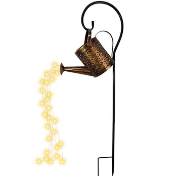 Подвесная лампа с водопадом, пейзажная светодиодная лампа от солнца, водонепроницаемый декор для сада на открытом воздухе, крыльцо, лужайка на заднем дворе