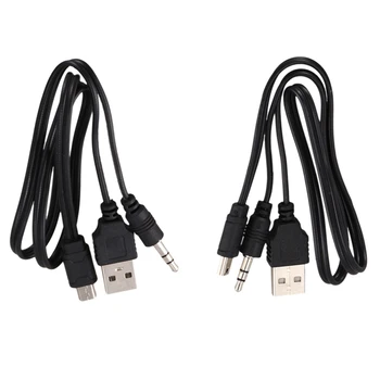 Разъем USB 2.0 к Mini A 3,5 мм Аудиокабель для передачи данных 45 см 4 шт.