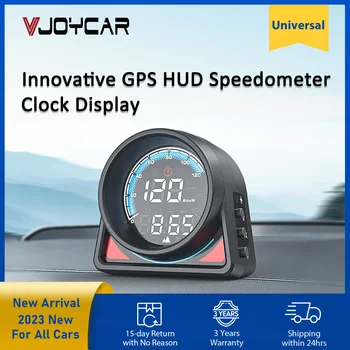 Vjoycar 2023 Новый Инновационный GPS HUD Датчик Цифровой Спидометр Дисплей Часов Напряжение Сигнализация Превышения скорости КМ/Ч Миль/ч Автомобильные Аксессуары