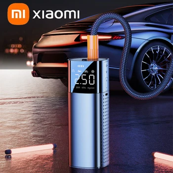 Xiaomi New 5000mAh Tire Inflator Портативный Воздушный Компрессор 150 Фунтов На Квадратный Дюйм Быстрая Инфляция И Шнуры Цифровой Автоматический Автомобильный Насос Для Накачивания Шин