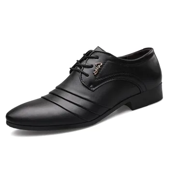 Классическая обувь для мужчин, Официальная Мужская офисная обувь, Дизайнерские свадебные черные туфли для мужчин, Лоферы для костюмов, Деловые дерби, Hommes En Cuir