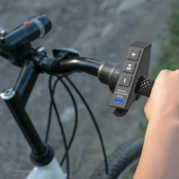 Кнопка беспроводного пульта дистанционного управления, Bluetooth-совместимый мини-контроллер руля мотоцикла для телефона, гарнитура для мотоциклетного шлема