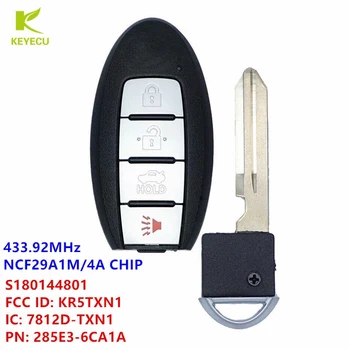 Замена KEYECU Пассивный Запуск Без Ключа Smart Remote Key 433 МГц 4A Чип S180144801 Для Nissan Altima Versa 2019 2020 KR5TXN1