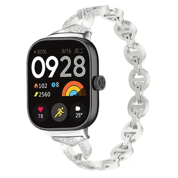 Для Redmi Watch 4 Металлический ремешок с бриллиантами для Xiaomi redmi watch 4 Ремешок для смарт-часов Redmiwatch 4 Сменные браслеты на запястье