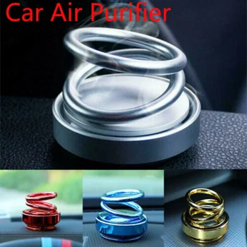 Solar Double Ring Rotating Suspension Car Perfume Air Freshener F-Best освежитель воздуха авто معطر جو للسيارة  מפיץ ריח לרכב