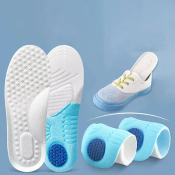 Детские Ортопедические Амортизирующие Стельки для обуви с супинатором, детские вставки для плоскостопия, Подошвенный фасциит, обувь для снятия боли в пятках, колодки для обуви