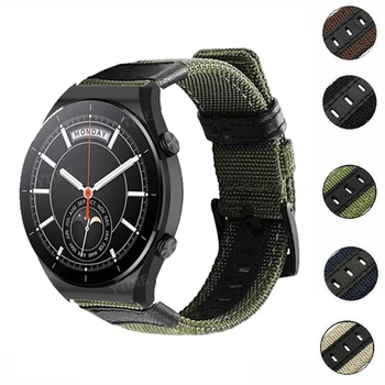 Часы S1 Active & Pro Ремешок Для Xiaomi MI Watch Color 2 Спортивный браслет 22 мм Нейлоновый Кожаный Ремешок для Mi Watch S1 Pro Браслет