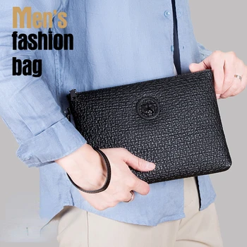 Мужская сумка из воловьей кожи первого слоя для мужчин, горизонтальный квадратный мужской кошелек для деловых поездок на работу, японский и корейский ремешок на запястье, мужская сумка