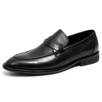 Мужские Повседневные Кожаные ботинки, Высококачественная Деловая Мужская Официальная обувь, Мужские Лоферы, Новые Мужские Модельные туфли Zapatos Hombre Vestir