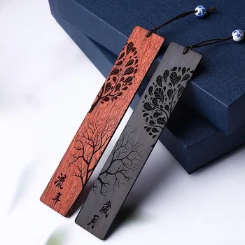 Набор закладок времени из сандалового дерева, Винтажное культурное творение в китайском стиле, изысканные подарочные книжные знаки, милые канцелярские принадлежности, книжный маркер