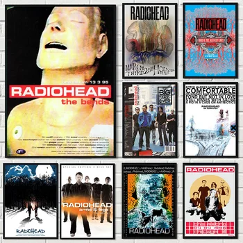 Музыкальный художественный плакат рок-группы Radiohead Ретро OK Компьютерный альбом Холст Картина Настенные панно Домашний декор для спальни Подарок фанатам
