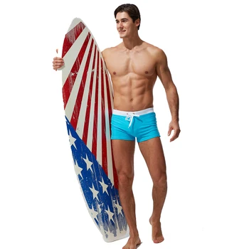 Летние мужские пляжные плавки, Нейлоновые быстросохнущие пляжные шорты, дышащие купальники с майонезом, мужской спортивный купальник для серфинга большого размера