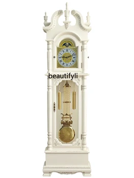 Дедушкины часы, механические белые часы для гостиной, вилла, ретро вертикальный звонок