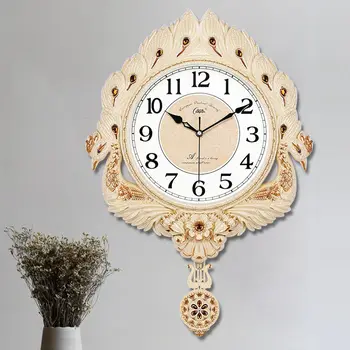 Настенные часы-качели в европейском стиле, бесшумные часы для гостиной, домашние электронные кварцевые часы творческой личности