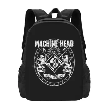 Логотип Machine Head 04 Groove Metal, Трэш-метал, хэви-метал, Ню-метал 99Name Дизайн рюкзака для подростков-студентов колледжа