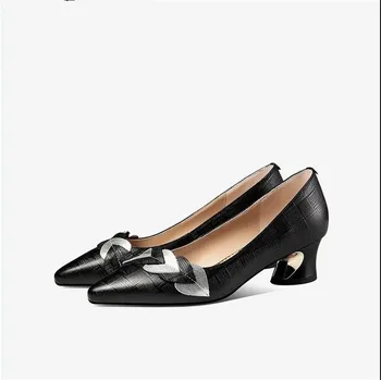 Cresfimix/ женские высококачественные черные туфли большого размера для весенней вечеринки на высоком каблуке, женские туфли для ночного клуба с украшением в виде кристаллов, zapatos dama a6514