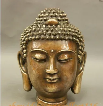 Культура китайского буддизма Медная статуя головы Будды Шакьямуни