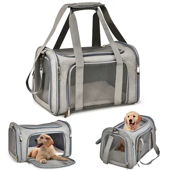 Портативный рюкзак для домашних животных, сумка для переноски кошек, складная дышащая дорожная сумка для домашних животных, одобренная авиакомпанией для транспортировки в шлейке для щенков