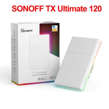 Sonoff TX Ultimate T5 120 1C 2C 3C US Умный Настенный Сенсорный Выключатель С Полным Сенсорным Доступом Умный Дом Беспроводное Голосовое Управление eWeLink Alexa