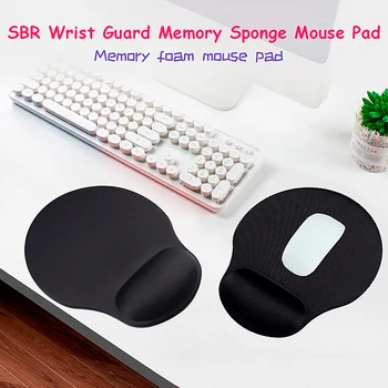 Черный коврик для мыши с подставкой для запястья, противоскользящий игровой коврик для мыши, коврик для мыши, аксессуары для клавиатуры ПК, ноутбуков