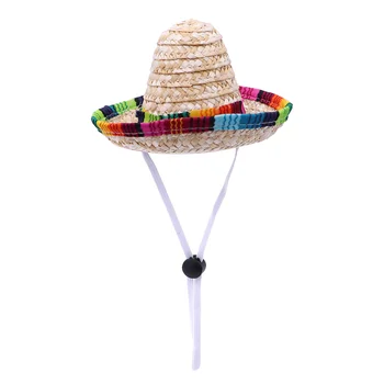 Шляпа сомбреро- стильная шляпа с регулируемым ремешком, которую легко починить, украшение для костюмированной мексиканской вечеринки.
