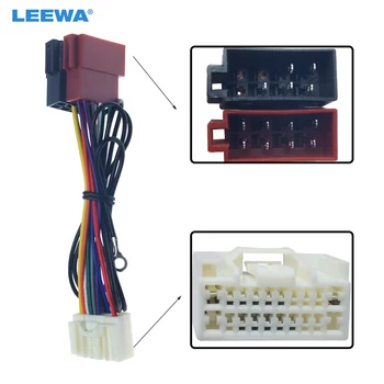 LEEWA 5set Car Stereo Conversion Plug Wire Адаптер Для Mitsubishi 2007+ К ISO CD-Радио Жгут Проводов Оригинальные Головные Устройства Кабель