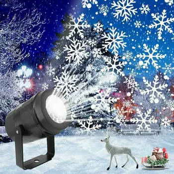 Светодиодная Рождественская большая проекторная лампа с возможностью поворота на 360 градусов для внутреннего и наружного освещения, рождественское украшение для праздничной вечеринки, садовый декор