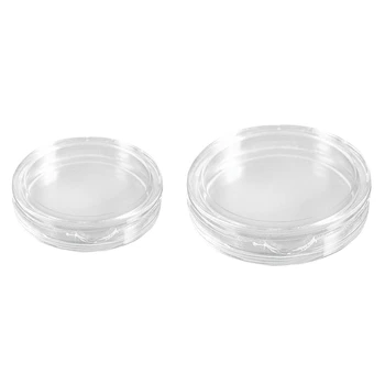 20 шт. Маленькие Круглые Прозрачные Пластиковые капсулы для монет в коробке 25 мм и 35 мм