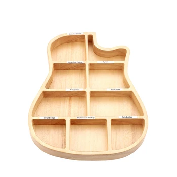 Деревянный ящик для хранения гитарных деталей Plectrum, Персонализированный для гитарных деталей и аксессуаров