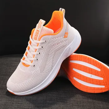 Новая модная спортивная обувь на платформе для женщин 2023, повседневные удобные кроссовки с дышащей сеткой, женские уличные кроссовки для бега