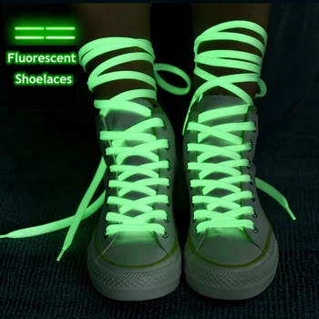 Светящиеся Светящиеся Шнурки Резинка Для Спортивной Обуви Мужчины Женщины Эластичные Шнурки Кроссовки Флуоресцентные Шнурки Аксессуары
