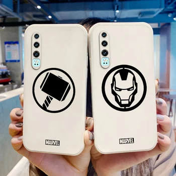 Логотип Marvel Thor Iron Man Для Huawei Y9S Y9A Y9 Nova Y70 9 8 P50 P40 P30 P20 Pro Lite E 5G С Жидкой Левой Веревкой Чехол Для Телефона
